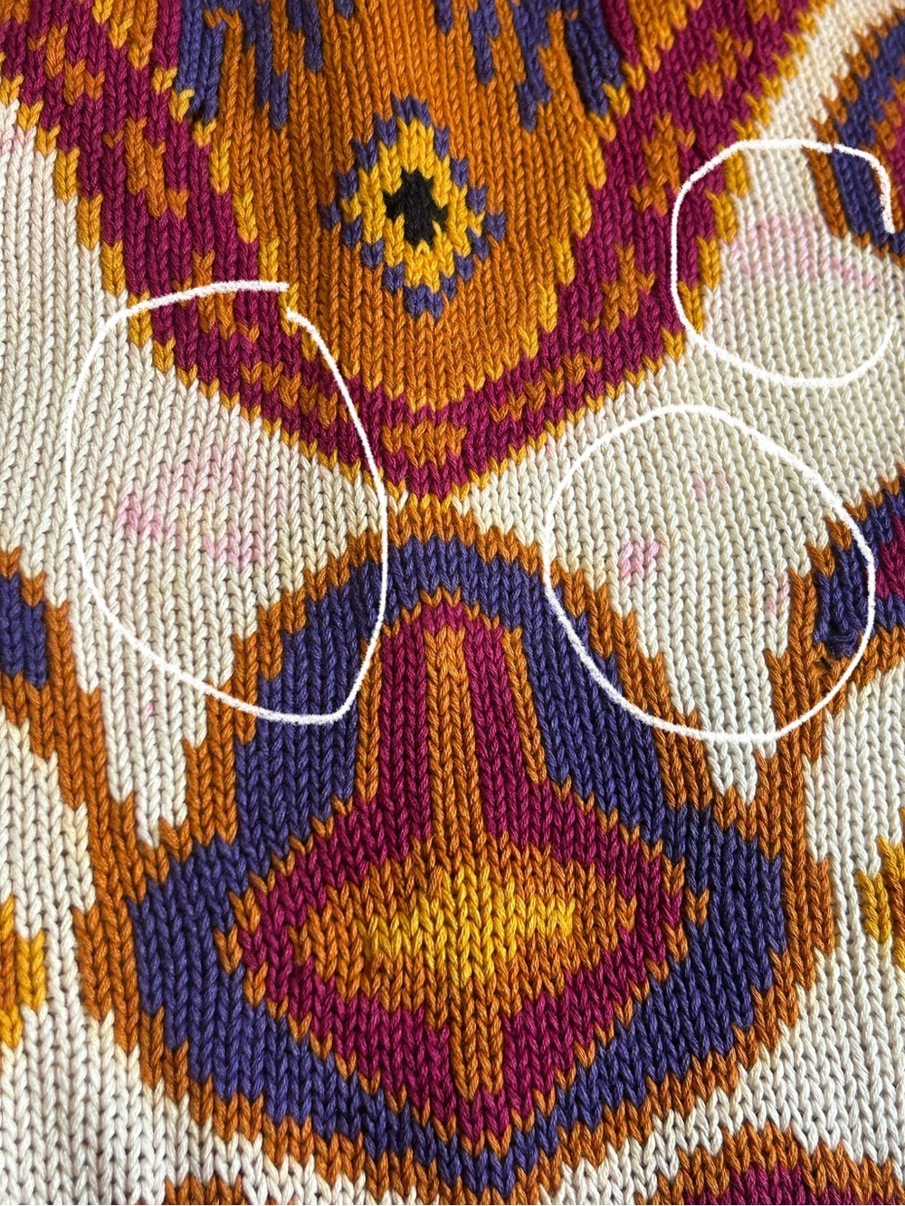 Vintage B. Diffusion Paisley Ramie Cotton Sweater Medium - Picture 11 of 12